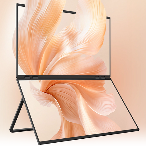 Delta Mega - Monitor de computadora apilado de pantalla dual de 23,8 pulgadas y 100 Hz con parlantes