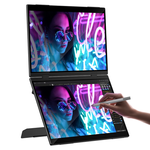 Delta Pro Touch - monitor dual de 16 pulgadas y 2,5 K con lápiz táctil