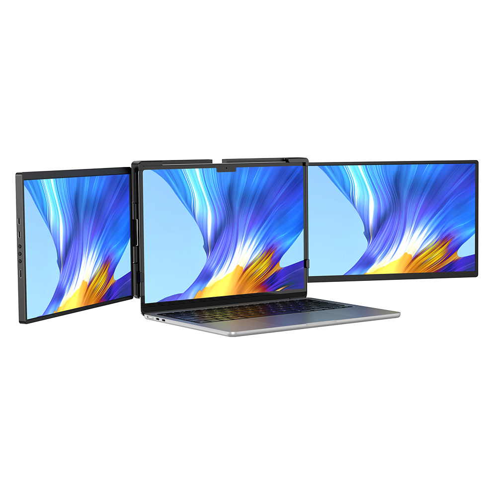 UStation Z 14 - Extensor de monitor para computadora portátil de tres pantallas Estación de trabajo portátil de tres pantallas