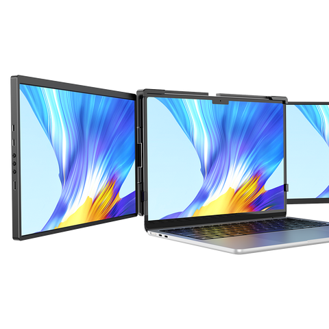 UStation Z 14 - Extensor de monitor para computadora portátil de tres pantallas Estación de trabajo portátil de tres pantallas