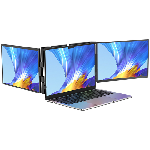 UStation Z 14 - Extensor de monitor para computadora portátil de tres pantallas Estación de trabajo portátil de tres pantallas