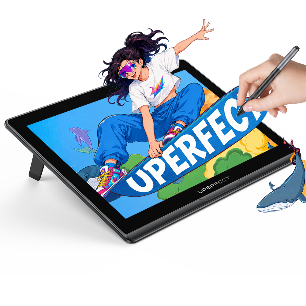 Monitor de dibujo con lápiz óptico de 14 pulgadas, 2K y 60 Hz, pantalla gráfica interactiva